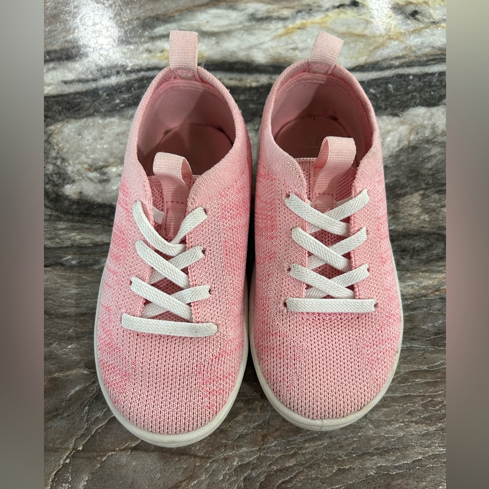 Carter’s Pink cloth/linen slip on shoes-Size 9 Toddler